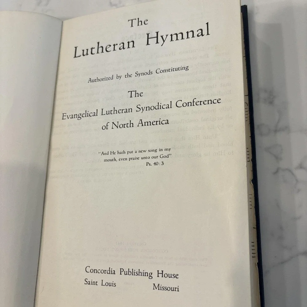 VINTAGE- The Lutheran Hymnal 1941 Concordia Publishing Blue Hard Cover
